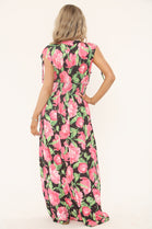 FLORAL PRINT GOLD FOIL MAXI (15200105791872) (15219627557248)