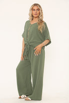 FRONT TIE BUTTON DETAIL CO-ORD SET (15202966929792) (15256091296128)