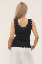 KNITTED SCALLOPED VEST (15207157989760) (15227793473920)