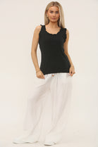FRILL HEM RIBBED VEST (15213706707328)
