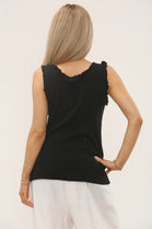 FRILL HEM RIBBED VEST (15213706707328)