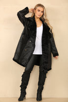 DEMI SHEEP SKIN LONGLLINE JACKET (8738310553848)
