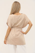 POPLIN BELTED OVERSIZED BLOUSE (15207182827904) (15222576546176)