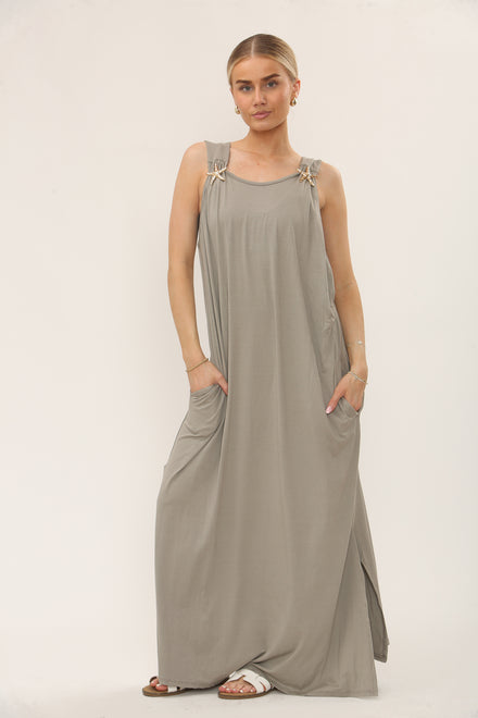 GOLD STAR DETAIL STRAP MAXI (15224676024704)
