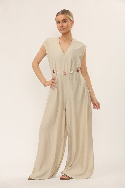 BELTED BEADS JUMPSUIT (15224690180480)