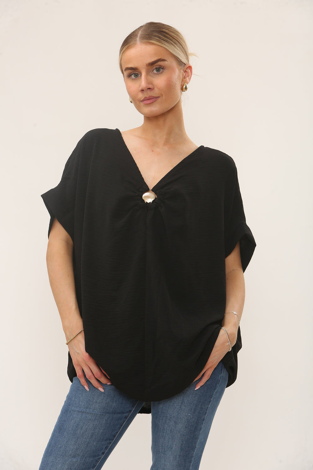DETAIL SHELL BUTTON OVERSIZED BLOUSE (Copy) (15225133793664)