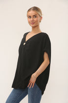 DETAIL SHELL BUTTON OVERSIZED BLOUSE (Copy) (15225133793664)