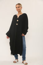 GOLD BUTTON MIDI DRESS (Copy) (15225107808640)