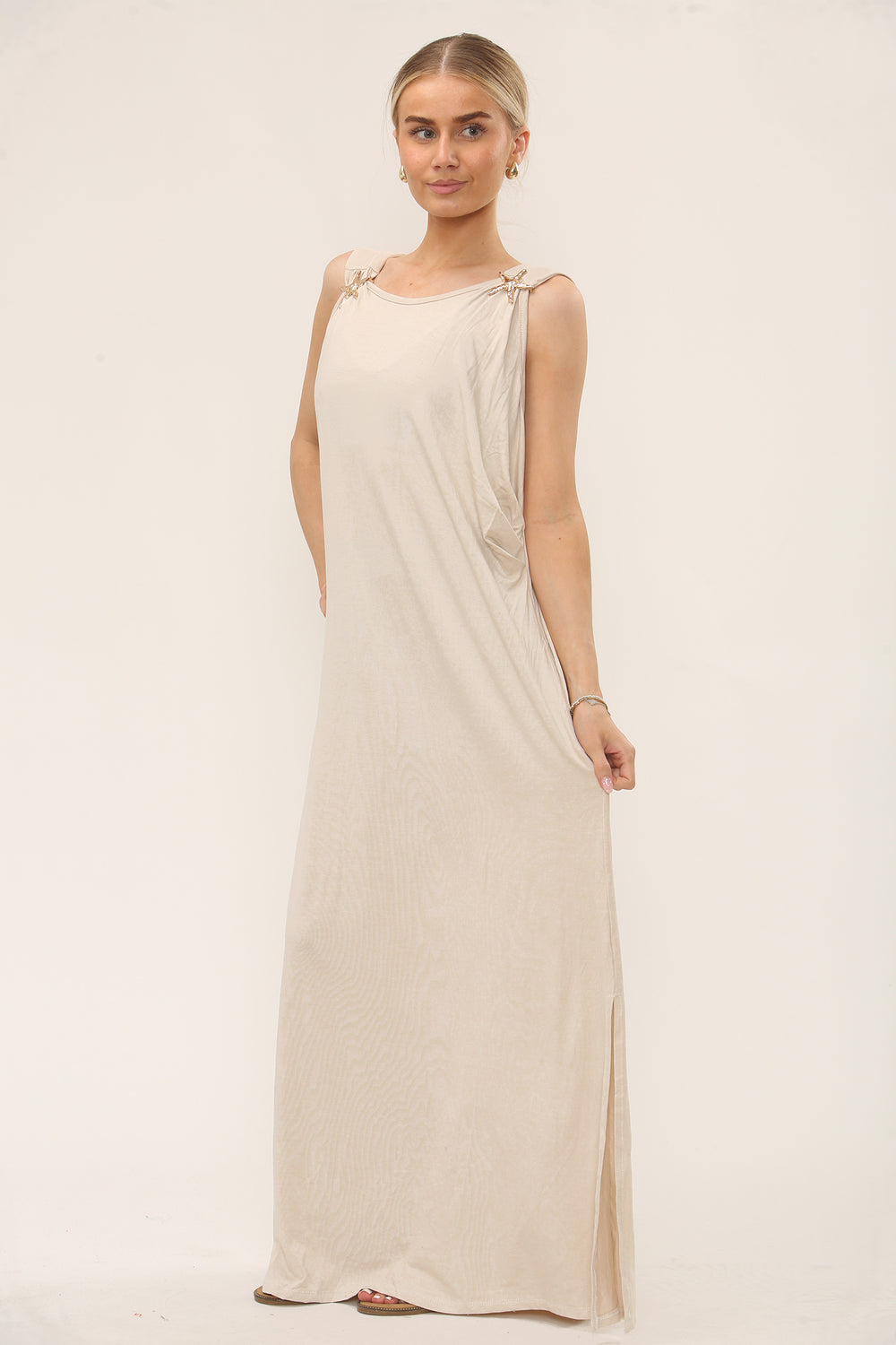 GOLD STAR DETAIL STRAP MAXI (15224684609920)