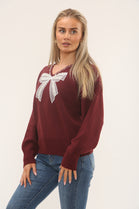BOW PEARL DETAIL JUMPER (15234965307776) (15295658951040)