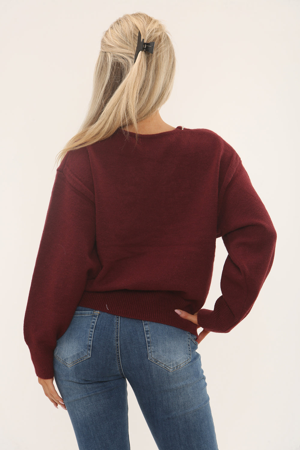 BOW PEARL DETAIL JUMPER (15234965307776) (15295658951040)