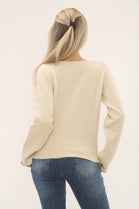 CREW NECK GOLD BUTTON KNITTED CARDIGAN (15225012912512)