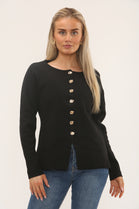 GOLD BUTTON LONG SLEEVE KNITTED TOP (15229460873600)