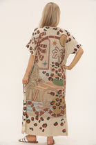 GLITTER V-NECK TROPICAL PRINT DRESS (15225056493952)