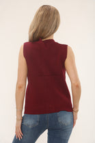 POCKET DETAIL GOLD BUTTON KNIT VEST (15247272313216) (15250122178944)