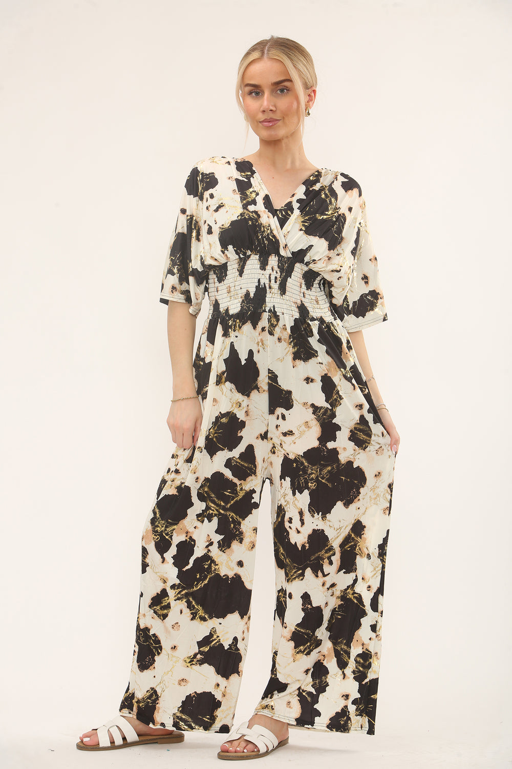 TIE DYE GOLD EMBELLISHED JUMPSUIT(MIXED COLOUR PACK) (15243095146880)