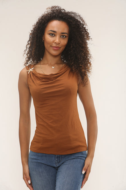 Drape star detail vest (15251525337472)
