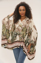 Printed Oversized shirt (15251560300928)