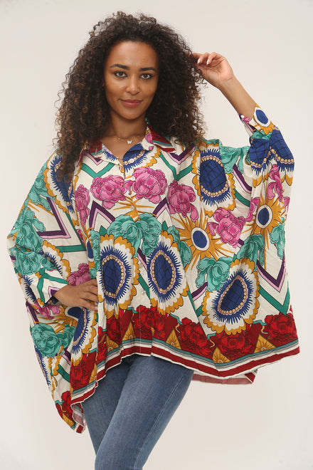 Printed Oversized shirt (15251558007168)