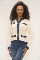 Denim trim Long Sleeve Jumper (15255360602496)