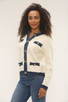 Denim trim Long Sleeve Jumper (15255360602496)