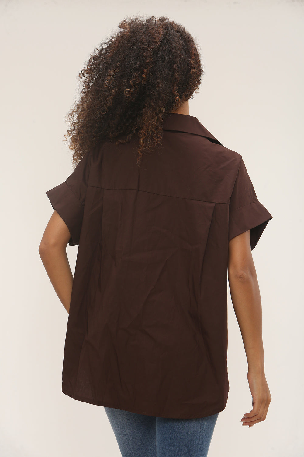 Starfish button detail oversized shirt (15255307813248)