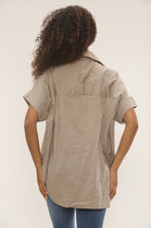 Starfish button detail oversized shirt (15255302275456)