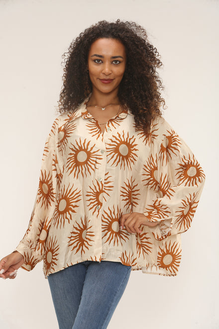 Sun Print Oversized Shirt (15251547455872)