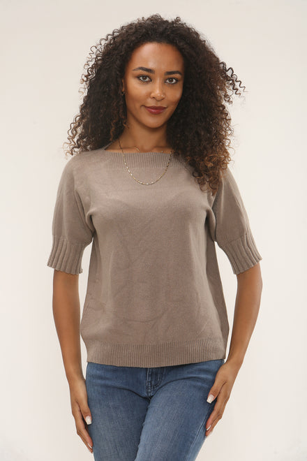 Puff sleeve Knit Jumper (15255347003776) (15293704733056)