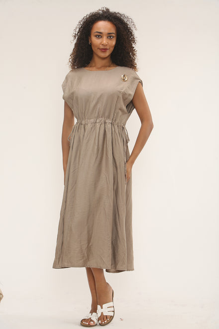 Gathered detail Dress (15251553550720)