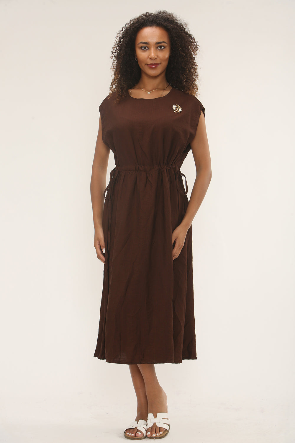 Gathered detail Dress (15251554533760)