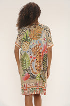 Abstract print glitter tunic (15251522224512)