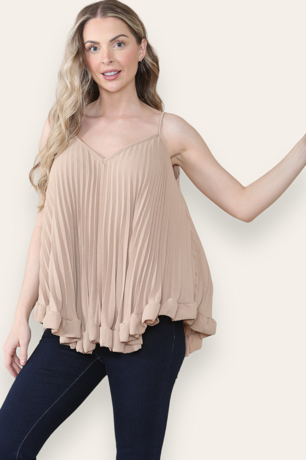 BASIC PLEATED VEST (8441057378552)