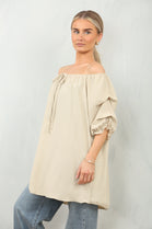 OFF THE SHOULDER OVERSIZED BOW BLOUSE (15130858291584)