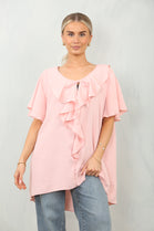 OVERSIZED RUFFLE BLOUSE (15135035195776)