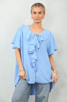 OVERSIZED RUFFLE BLOUSE (15135036342656)