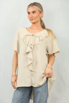OVERSIZED RUFFLE BLOUSE (15135035785600)