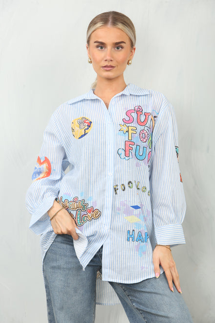 PRINTED  OVERSIZED SHIRT (15129951338880) (15138794832256)