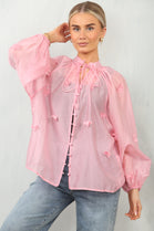 3D FLOWER TIEUP SHIRT (15135006654848)