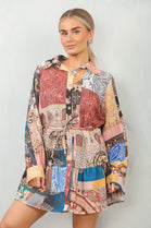 PRINTED MINI DRESS (15128886477184)