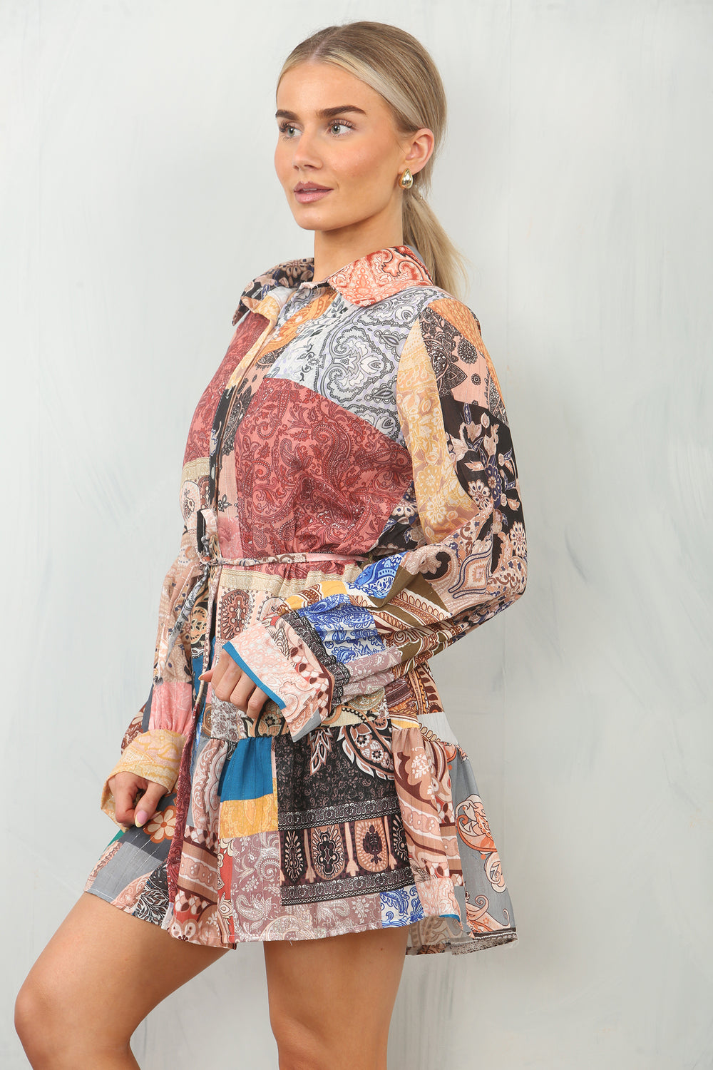 PRINTED MINI DRESS (15128886477184)