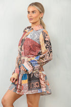 PRINTED MINI DRESS (15128886477184)