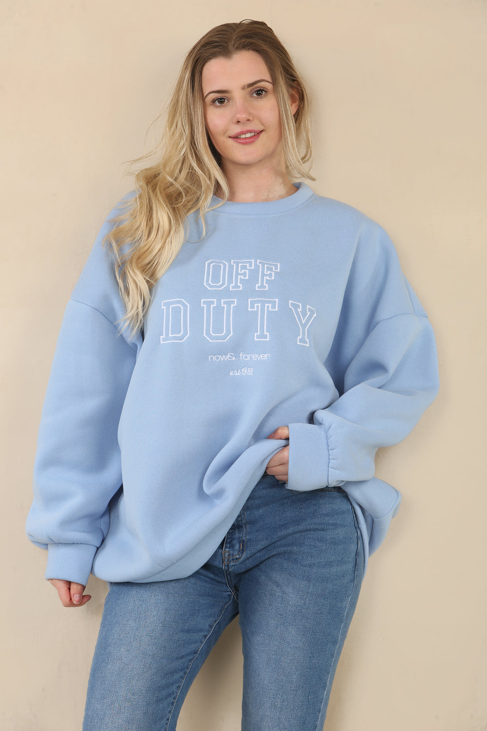 OFF DUTY SLOGAN SWEAT (15084626968960)