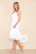 DETAILED LACE LINEN DRESS (8022014558456)