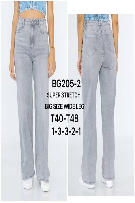 BIG SIZE WIDE LEG JEANS (15081071378816)