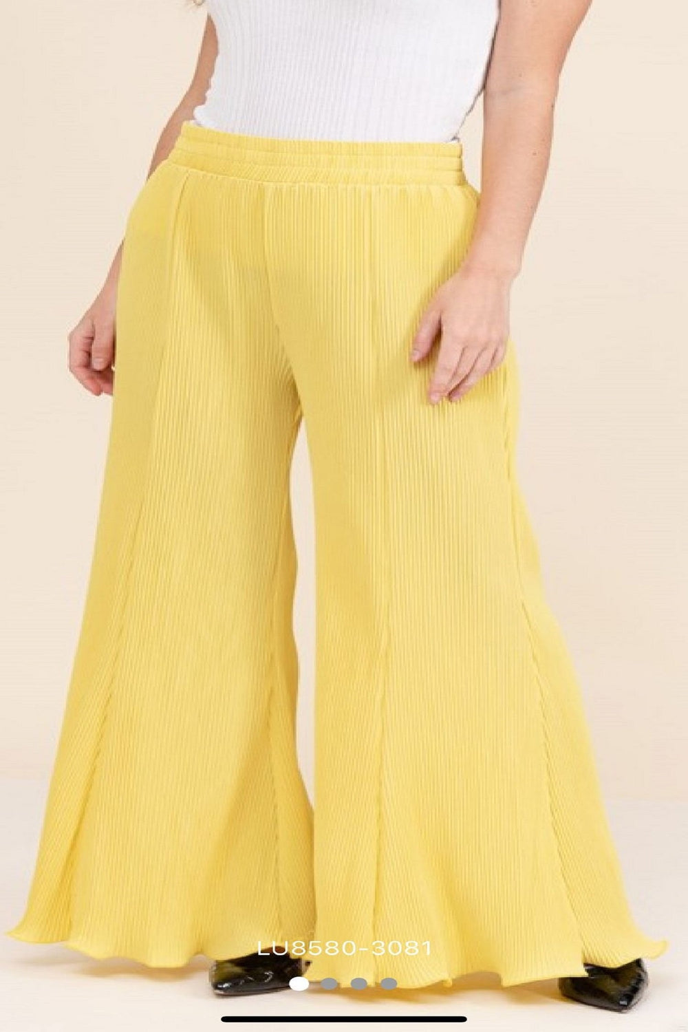 PLEATED FLARE TROUSER (15158025650560)
