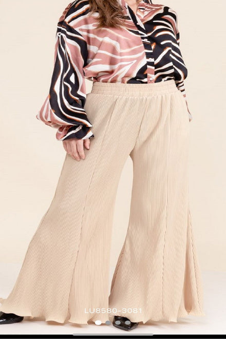 PLEATED FLARE TROUSER (15158021357952)