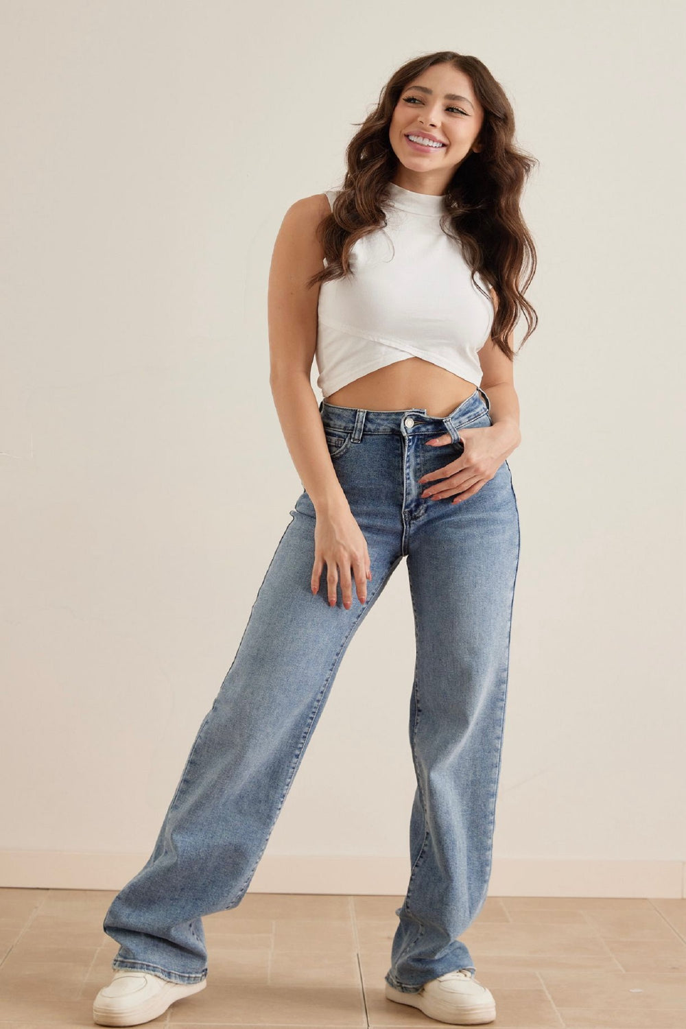 Denim Flare Jeans (15255368892800) (15284799963520)