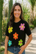 FLORAL 3D CAP SLEEVE JUMPER (15297111458176)