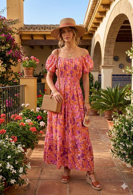 PRINTED BUTTON DETAIL MAXI(MIXED COLOUR PACK)